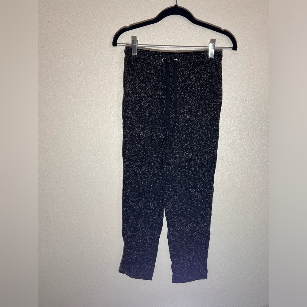 Knot Sisters Black Speckled Cropped Pants – XS – NWT